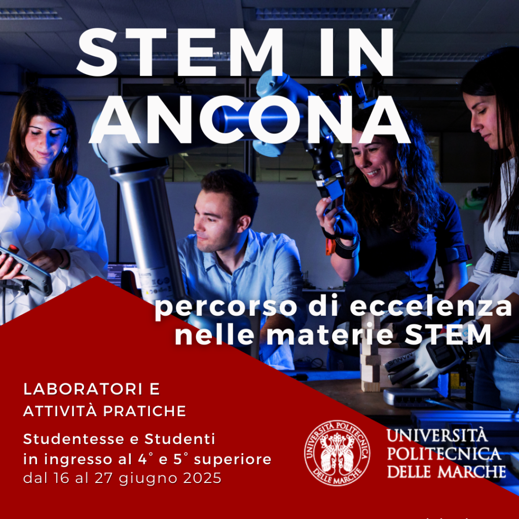 Percorso di eccellenza nelle materie STEM: 40 studentesse e studenti che a settembre entreranno nelle ultime due classi delle scuole superiori, 10 giornate di formazione con attività innovative per interagire in maniera creativa con le materie scientifiche e scoprire il fascino della scienza. Iscrizioni entro il 28 maggio 2025.