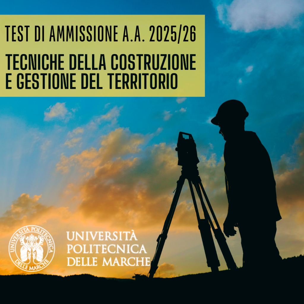 Pubblicato il bando di concorso per accedere al corso di laurea ad orientamento professionale in Tecniche della Costruzione e Gestione del Territorio. Scadenza 23 maggio 2025