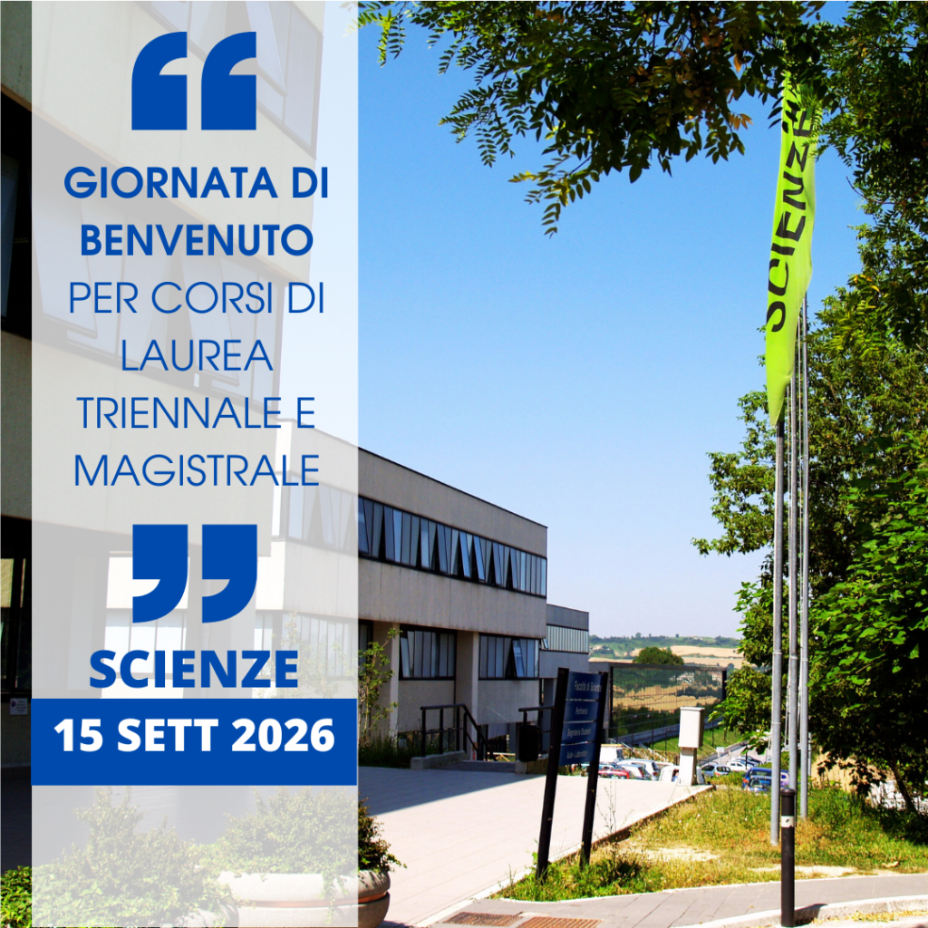 Il 15 settembre 2026 il DISVA organizza una giornata di Benvenuto, un’iniziativa di accoglienza e inserimento, dedicata alle matricole e a coloro che sono interessati ai Corsi Triennali e Magistrali di Scienze.